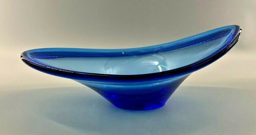 Whitefriars Art Glass Blue Fruit Bowl Vgc / #471320415